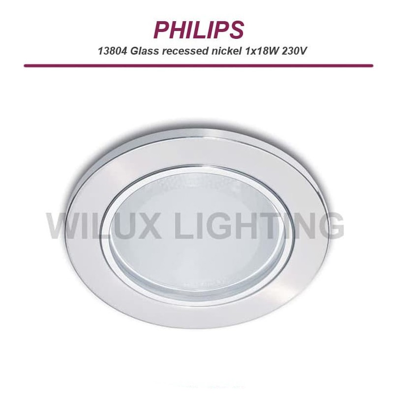PHILIPS DOWNLIGHT 13804 Glass Recessed | Rumah Lampu 4"