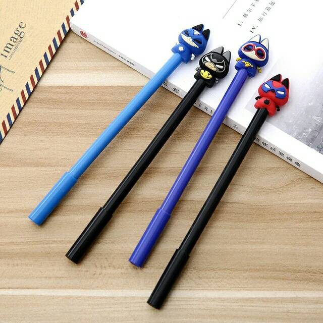 

PULPEN KARAKTER CATVANGER PENA PEN GEL TINTA MURAH UNIK LUCU READY STOCK SUPER HERO
