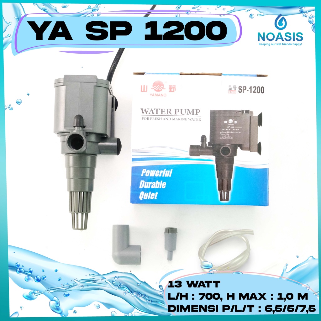 POMPA AQUARIUM YAMANO SP 1200 SP1200 AMAN CELUP DALAM AIR
