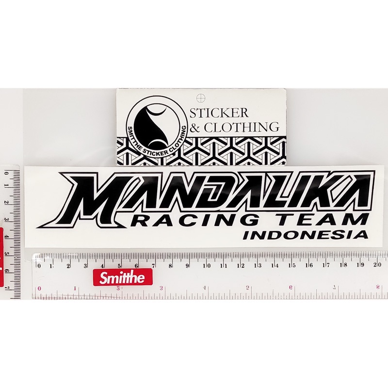 Stiker MANDALIKA Racing Team Cutting Sticker Decal aksesoris Mobil Motor