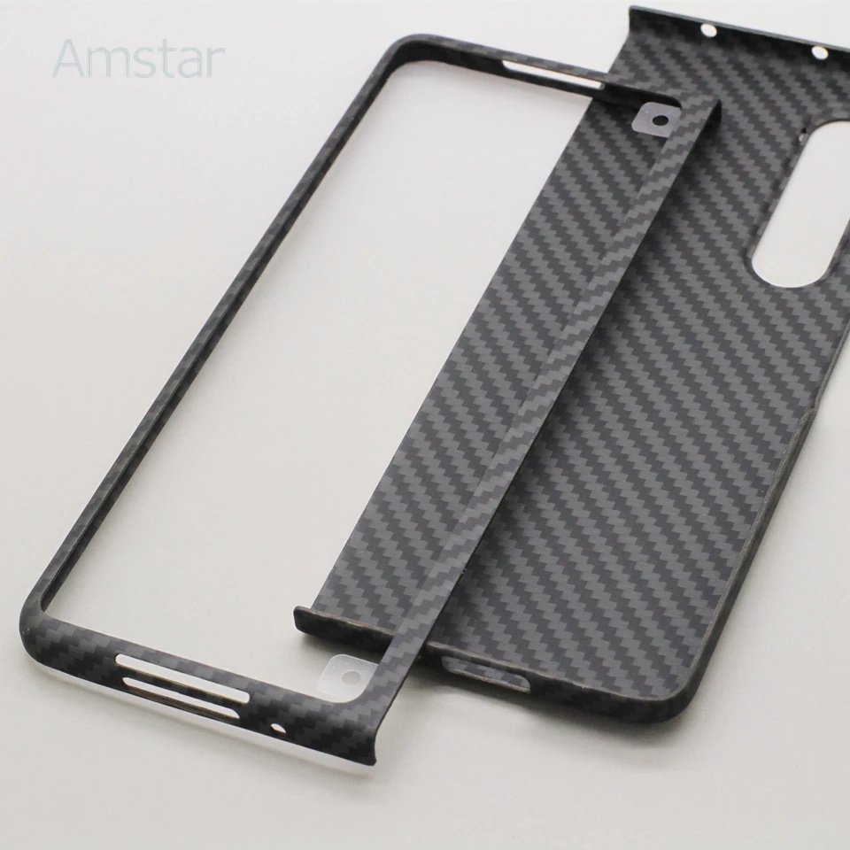 2 in 1  Real Carbon Fiber Mobile Phone Case for Samsung Z Fold 3