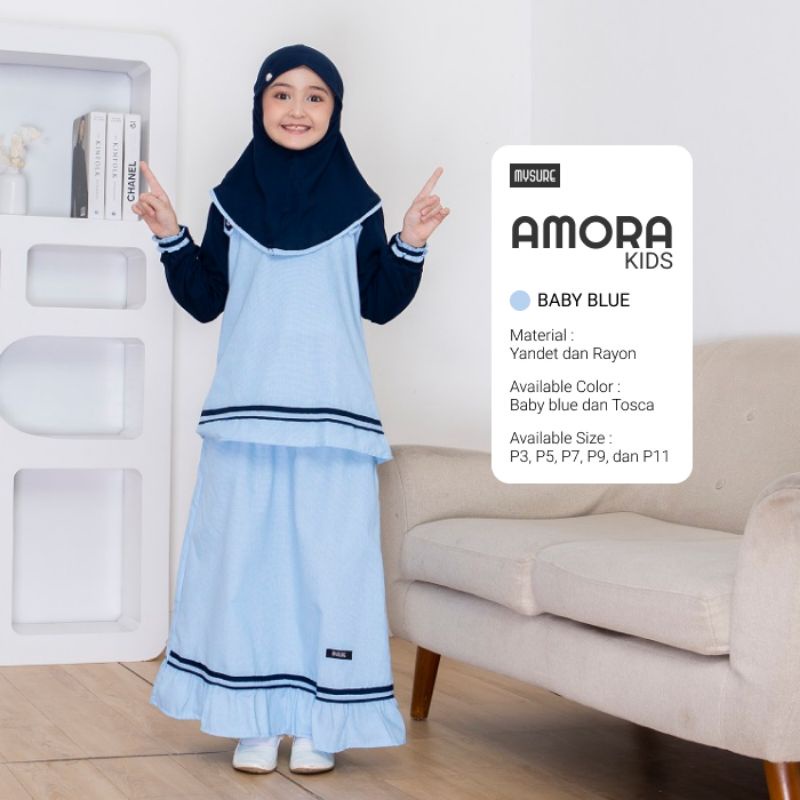 BAJU ROK MUSLIM ANAK © AMORA DRESS KIDS SET MYSURE