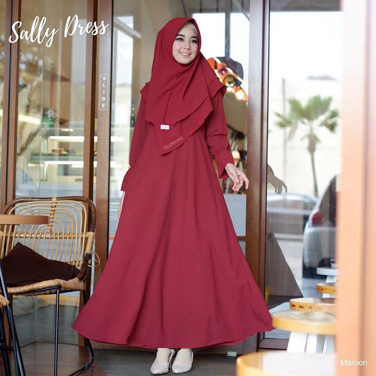 GAMIS SYARI ANNAJAH CAPUCCINO 900GR 110 140 ALLSIZE GAMIS SYARI BUSUI CADAR CREPE HQ POLOS MURAH I.