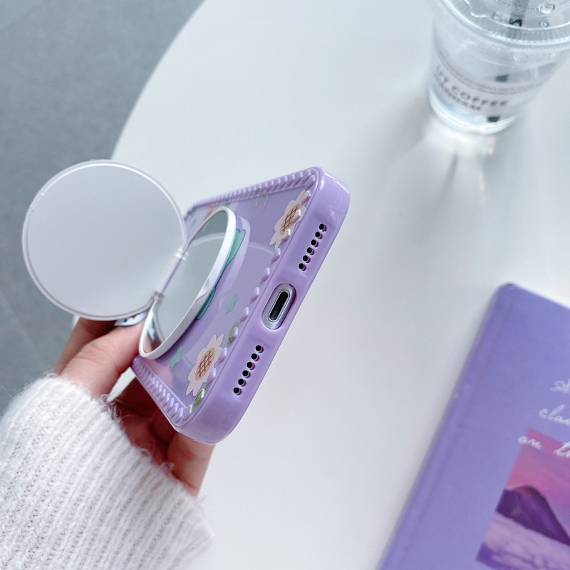 Cute Dinosaur Mirror Soft Case OPPO A9 A5 A31 A53 A33 2020 A83 A3S C1 A7 A5S A12 A11K F9 A52 A92 A57 A39 A15 A15S A16 A54 A74 VIVO Y91 Y93 Y95 Y91C Y11 Y12i Y12 Y15 Y17 Y19 S1 Pro Y83 Y81 Y50 Y30 Y30i Y20 Y20S Y12S-8