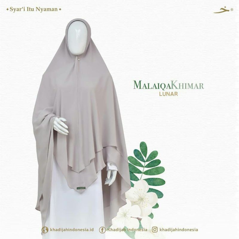 Malaiqa Khimar / Kerudung 2 layer Khadijah Indonesia