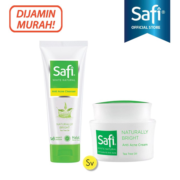 Paket Safi White Natural Anti Acne 2 in 1 Kemasan Kecil (2 pcs) - Paket Jerawat