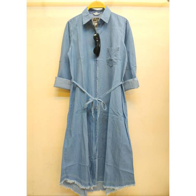 Long tunik + belt material jeans rawis only size M & L