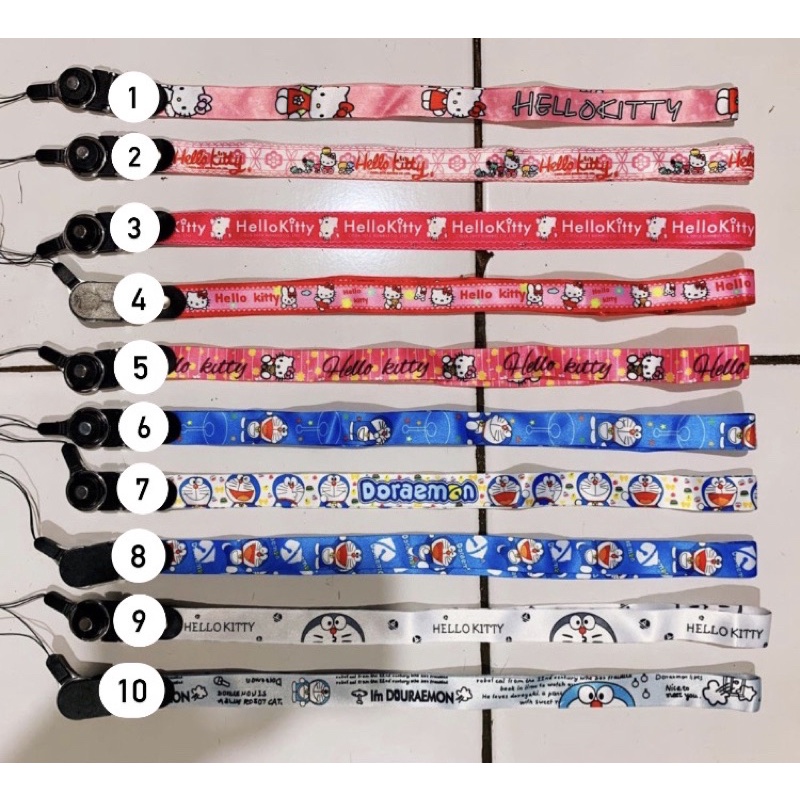 TALI HP // GANTUNGAN HP HELLO KITTY & DOREMON