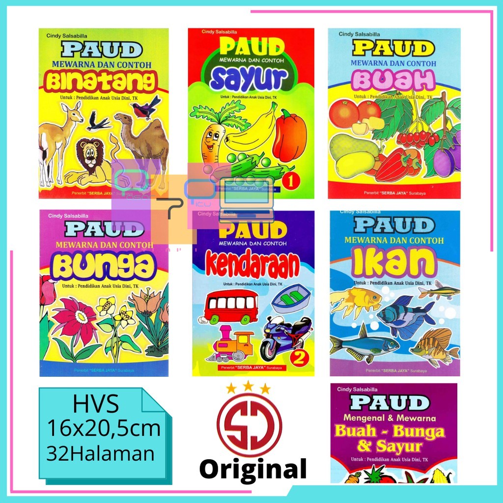 Buku mewarnai paud dan contoh SJ