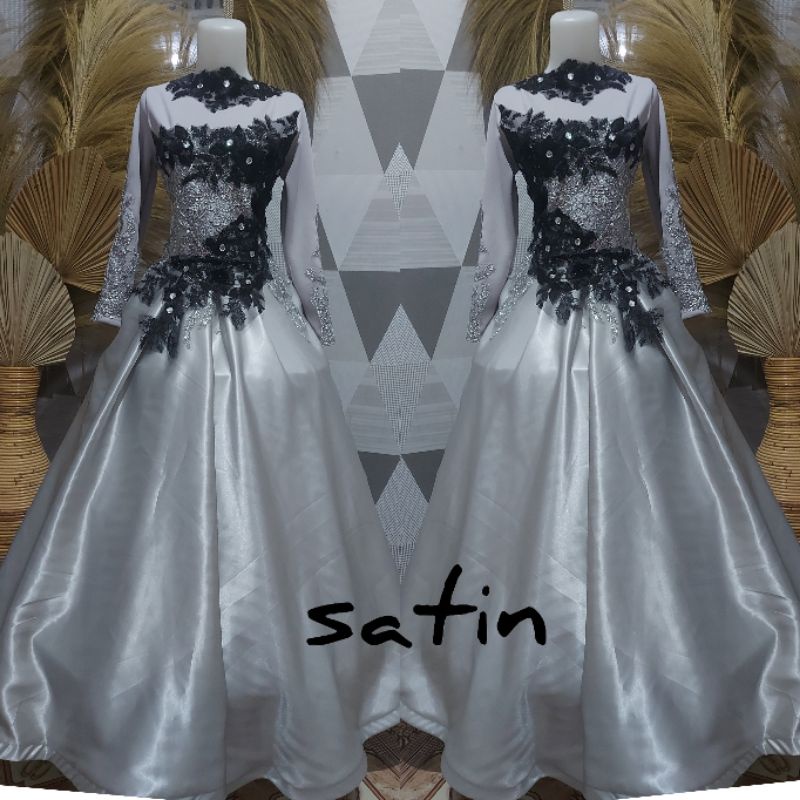 Long dress satin versi hijab
