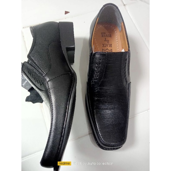 BT-794 Sepatu Pantofel Pria Sepatu Pantopel Formal Hitam Kerja Pesta Kulit