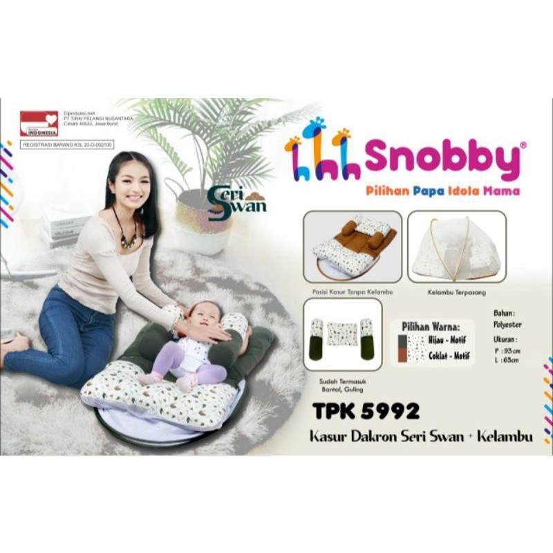 Kasur Bayi Dakron + Kelambu Snobby Seri Swan