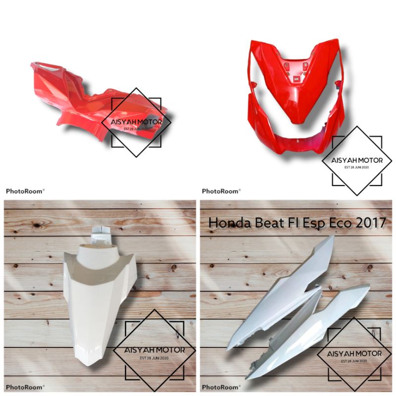 Bodi Halus Honda Beat FI ESP ECO Warna Merah Putih