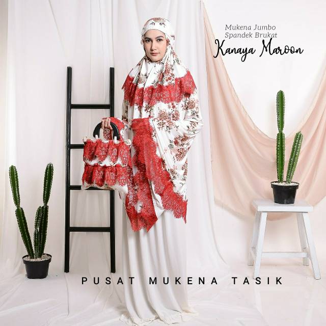 MUKENA DEWASA JUMBO SPANDEK RENDA BRUKAT KANAYA | GROSIR MUKENA MURAH | MUKENA ADEM