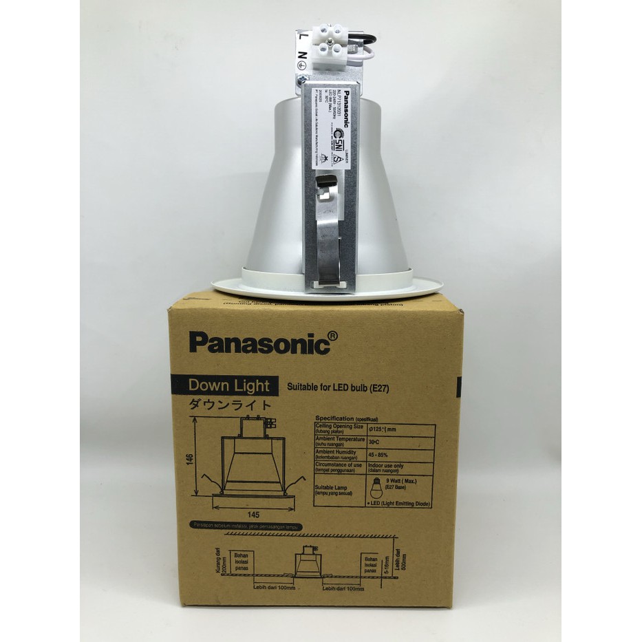 DOWNLIGHT PANASONIC 4 INCH IN L SERIES NLP71312 DAN NLP71332