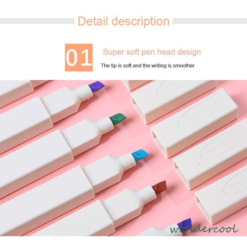 COD multicolor pena stabilo siswa 6PCS/set Stabilo / highlighter pastel 6 colors warna-Won