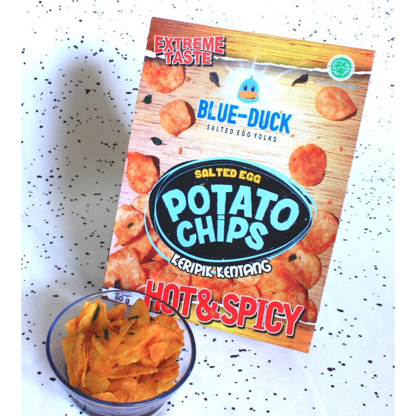 Blue Duck Potato Salted Egg - Keripik Kentang Telur Asin Irvins