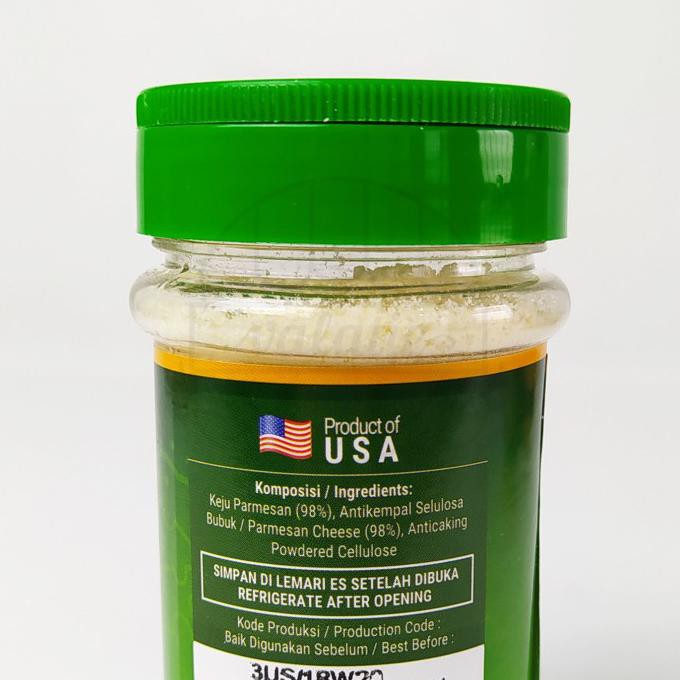 

Grated Cheese / Keju Parmesan Bubuk Green Valley 80 gr