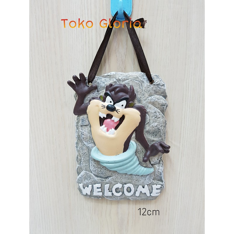 hiasan gantungan dinding tazmania welcome selamat datang