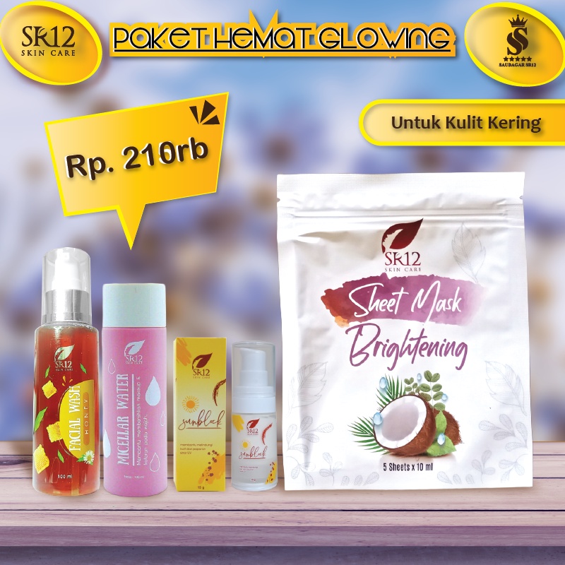 PAKET HEMAT GLOWING!! PAKET GLOWING UNTUK JENIS KULIT KERING/PAKET GLOWING KULIT SENSITIF / Paket perawatan original / premium / berkualitas / termurah / terbaik / bagus / bpom / saudagarsr12