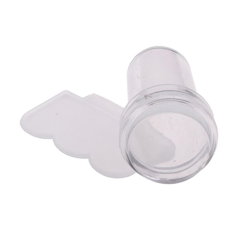 {LUCKID}Pure Clear Jelly Silicone Nail Art Stamper Scraper Nail Stamp Stamping Tool