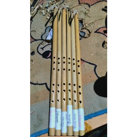 Seruling bambu/ suling Sunda Pentatonis, Lubang 4 & lubang 6 juga kostume sesuai permintaan