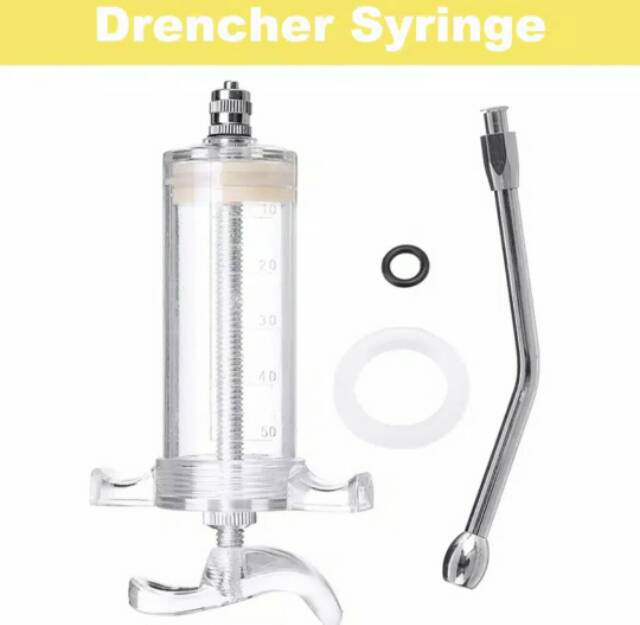 SUNTIKAN BESAR SPET LOLOHAN SPUIT AKRILIK MIKA TURBO 50ML JARUM CEKOK DRENCHER SYRINGE