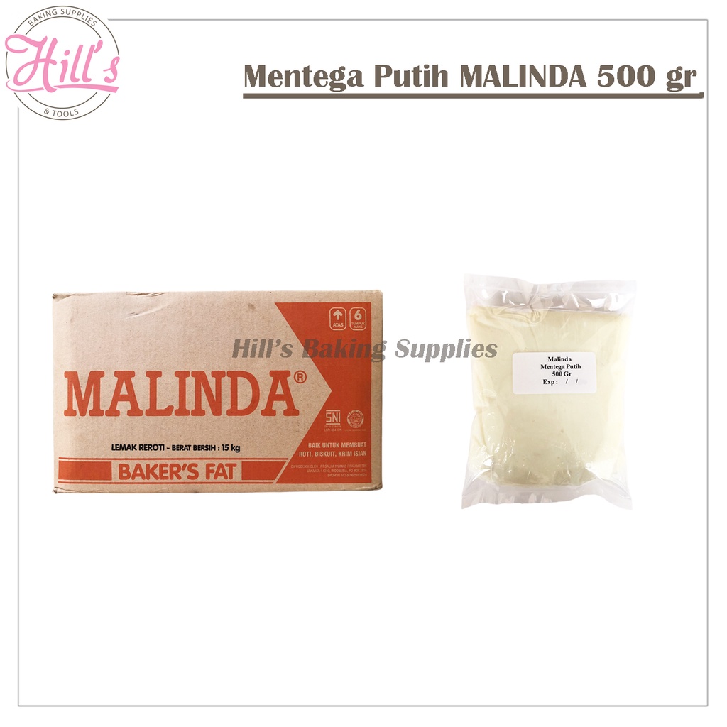

MALINDA BAKER'S FAT 500 gr / MENTEGA PUTIH / SHORTENING 500gr / BAKERS FAT