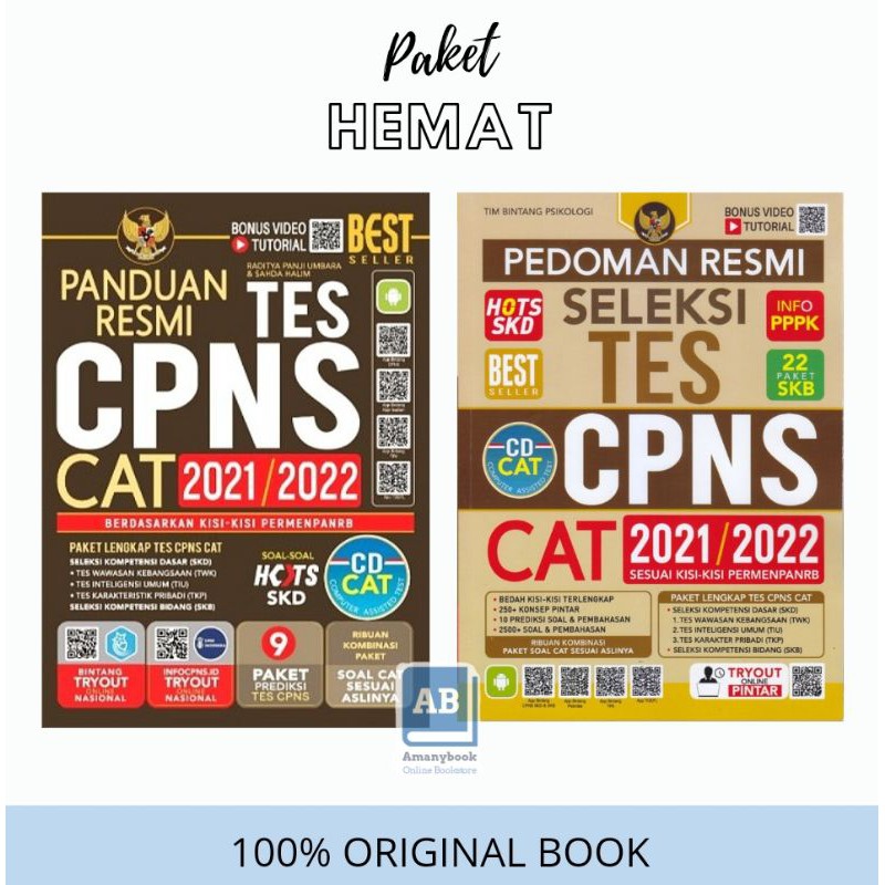 Buku Cpns Panduan Resmi Pedoman Resmi Tes Cpns Cat 2021 2022 Cd 100 Original Shopee Indonesia