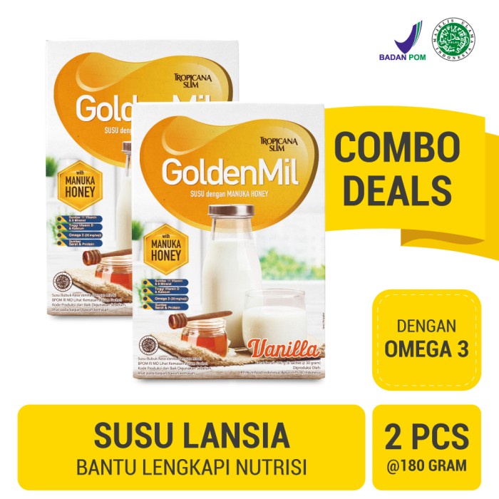 

Ee51 Twin Pack: Tropicana Slim Goldenmil Vanilla (6 Sch) - Manuka Honey 6Gggddv