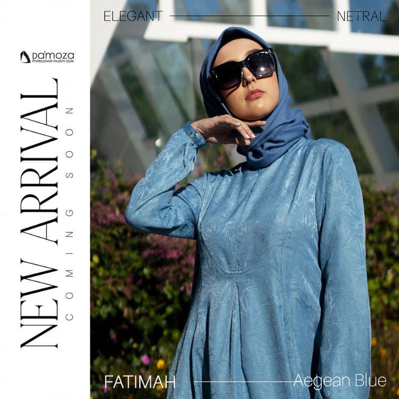 Gamis Damoza Fatima Series - Aegean Blue XL
