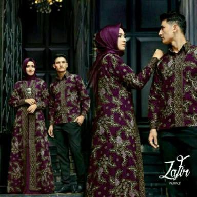 CP ZAFIR BAJU PESTA MUSLIM MURAH MODIS COUPLE BATIK MODERN SARIMBIT KELUARGA TERBARU MURAH