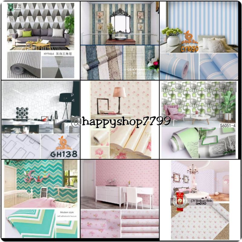 Wallpaper Stiker Dinding PVC Dekorasi Rumah Ruang Tamu Dapur Walpeper Tembok Kamar Tidur 3d Termurah