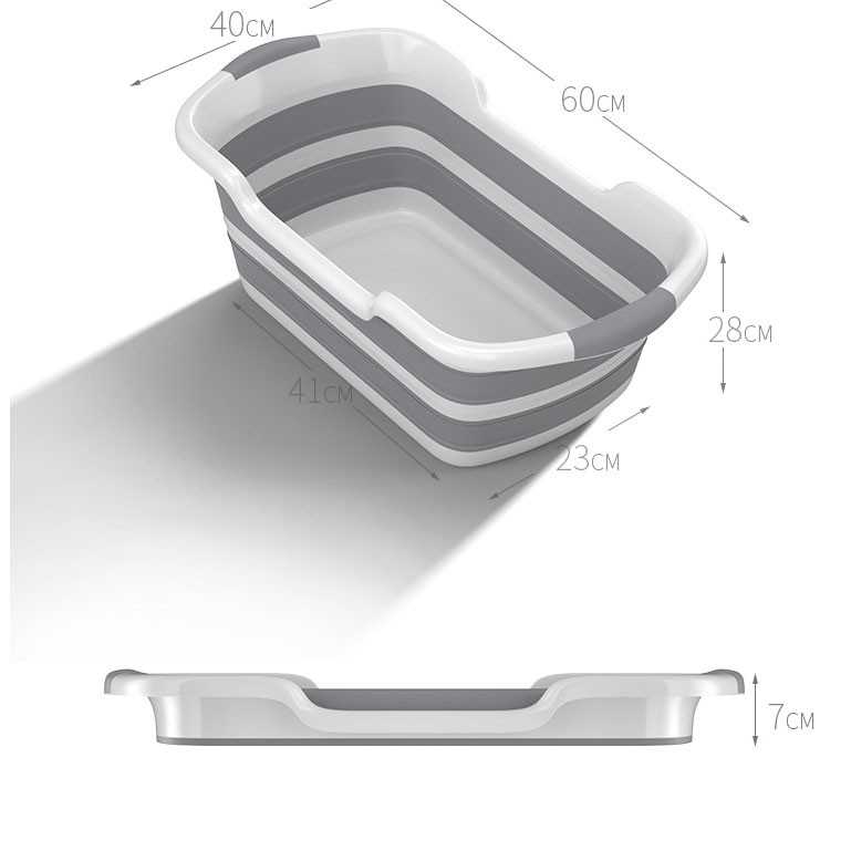 BATHE PROJECT Bak Mandi Bayi Lipat 60 x 40CM Drain Hole - ZD009