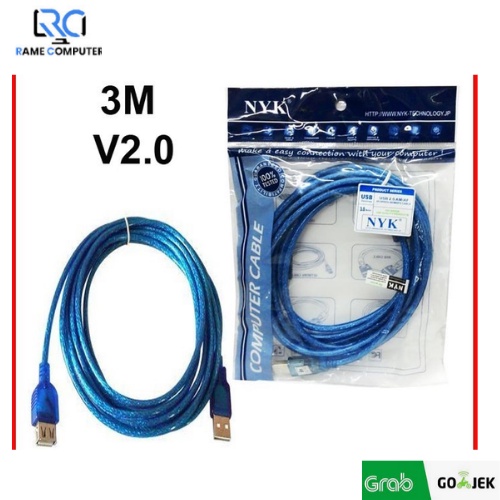 KABEL EXTENSION / PERPANJANGAN USB MALE FEMALE V2 NYK 1.5M 3M 5M 10M - 1.5 Meter