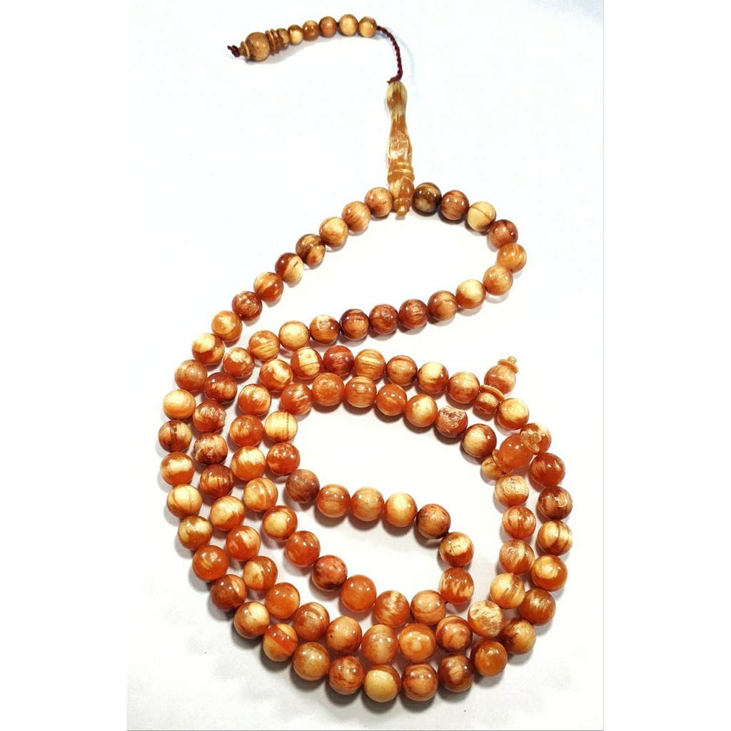 TASBIH KAYU PINEWOOD AMBER PINUS ASLI JAMINAN BERGARANSI