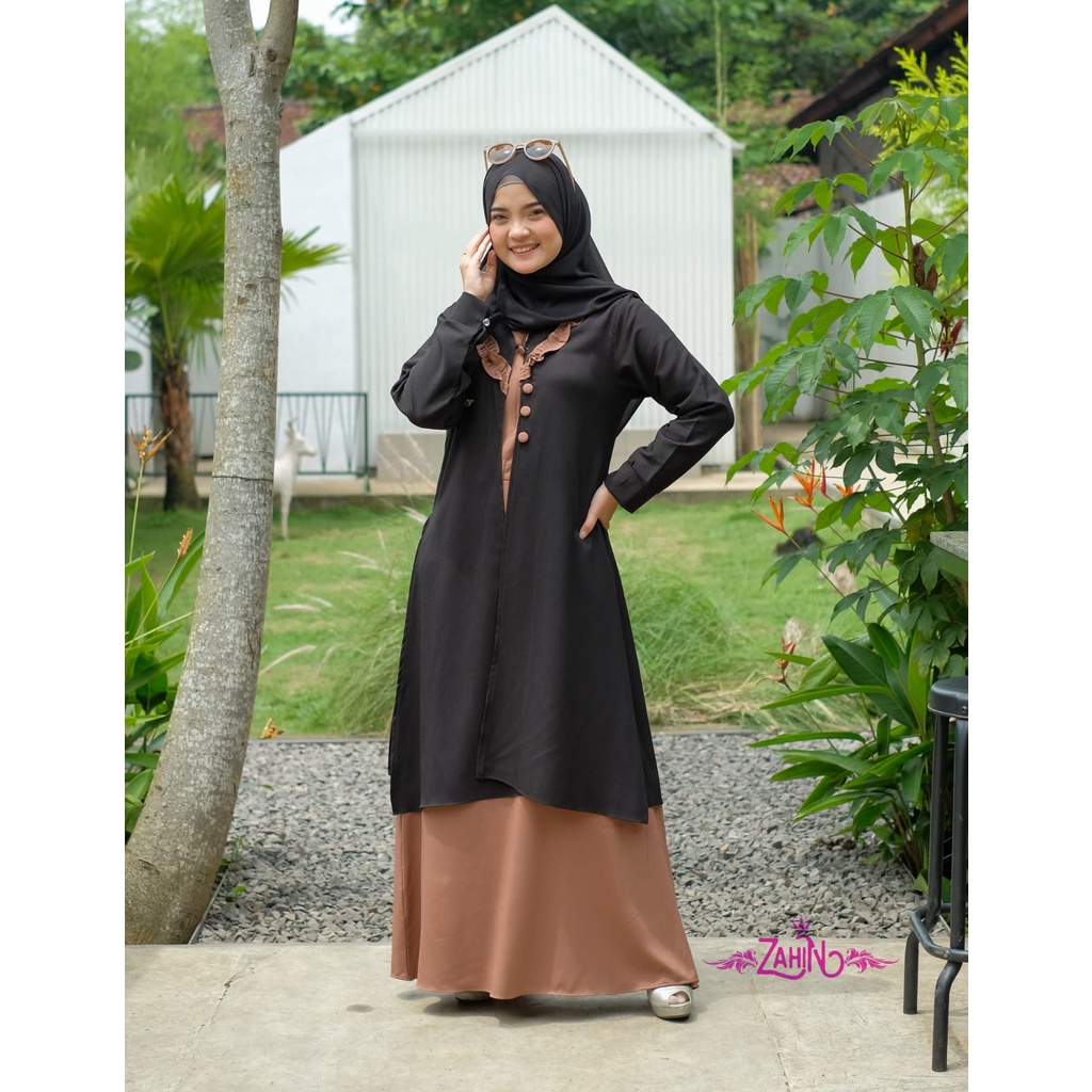 Dress set rompi outher ANINDYA dan KADIRA original ZAHIN terbaru itycrepe 2in1 blezer blazer baju kerja wanita itycrepe