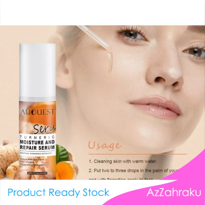 {COD} AUQUEST Serum Turmeric Perawatan Wajah Essential,Anti Keriput dan Jerawat 50ml Toko Kecantikan