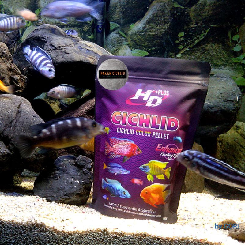 [PAKAN CICHLID] Pelet Ikan HD+ CICHLID ENHANCER 150 gr