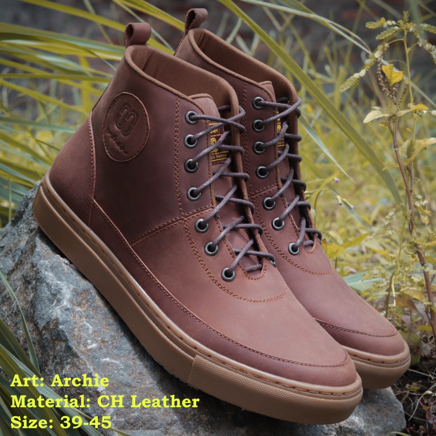 SEPATU BOOTS KULIT ASLI WIMAN ARCHIE ORIGINAL LIKE EXODOS