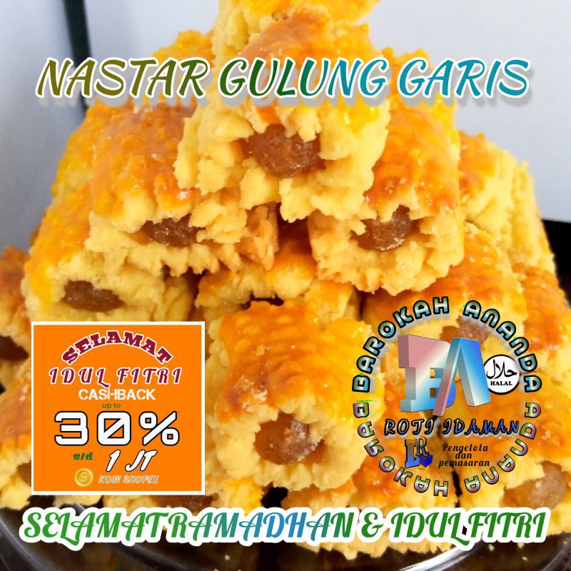 

Nastar gulung garis T500gr kue lebaran AN1+