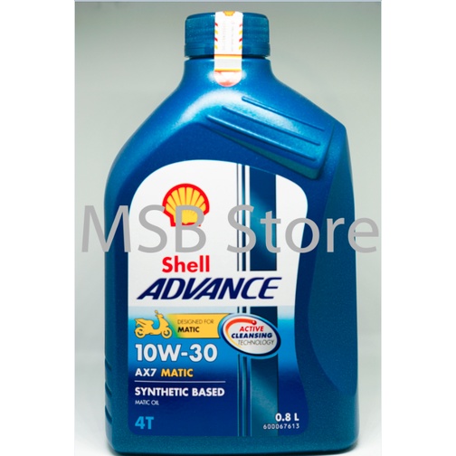 Oli Motor Matik Terbaik Shell Advance 4-AT AX7 Scooter 10W-30 0.8Liter