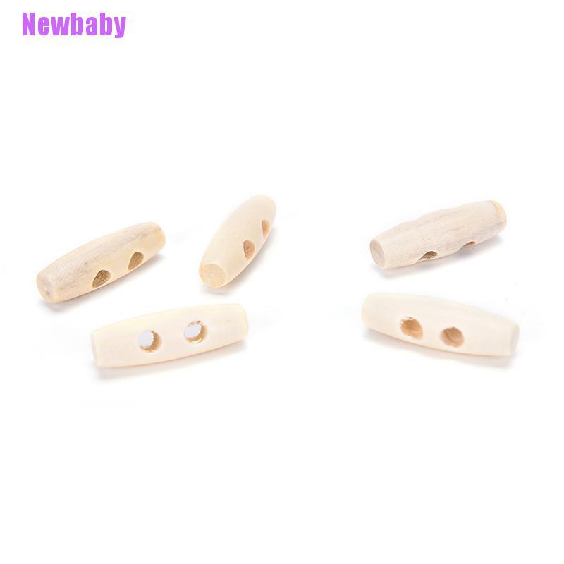 20 Pcs Kancing Toggle 2 Lubang Bahan Kayu Untuk Bayi Dan Dewasa