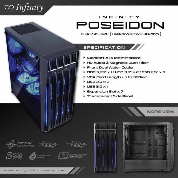 CASING PC GAMING INFINITY POSEIDON