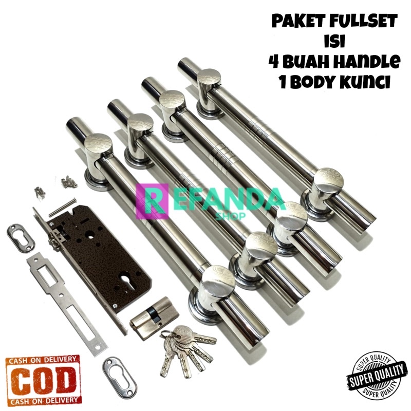 4biji/2set gagang pegangan pull tarikan handle pintu rumah panjang 25cm 33cm dan 45cm bahan stainles