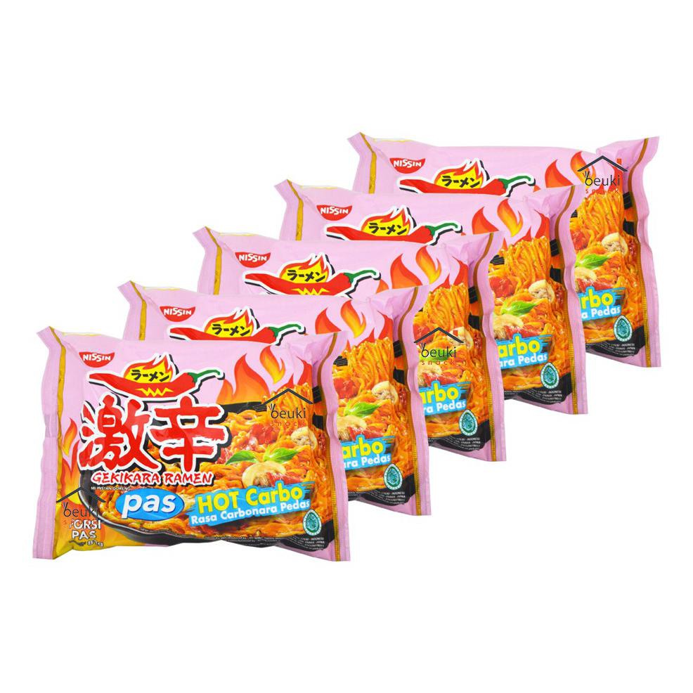 

Terbaru Paket 5 Pcs Nissin Gekikara Pas Hot Carbo Mie Ramen Goreng Instan Rasa Carbonara Pedas -