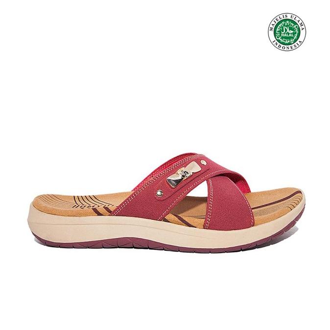 Homyped Wanita Sandal Wedges-Bellia-N42Marun BERKAH