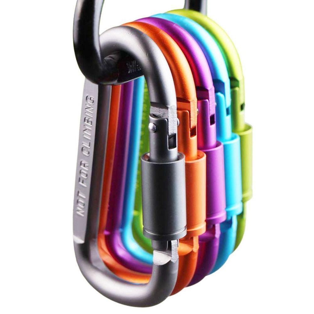 Nanas1 /2 /5 /10pcs Climbing D Carabiner Survival Gear Aluminium Alloy Aksesoris Luar Ruangan Camping Hiking Kait