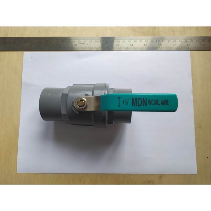 MDN Ballvalve Ball Valve Stop Kran 11/4&quot; Inchi PVC Polos gg STAINLESS