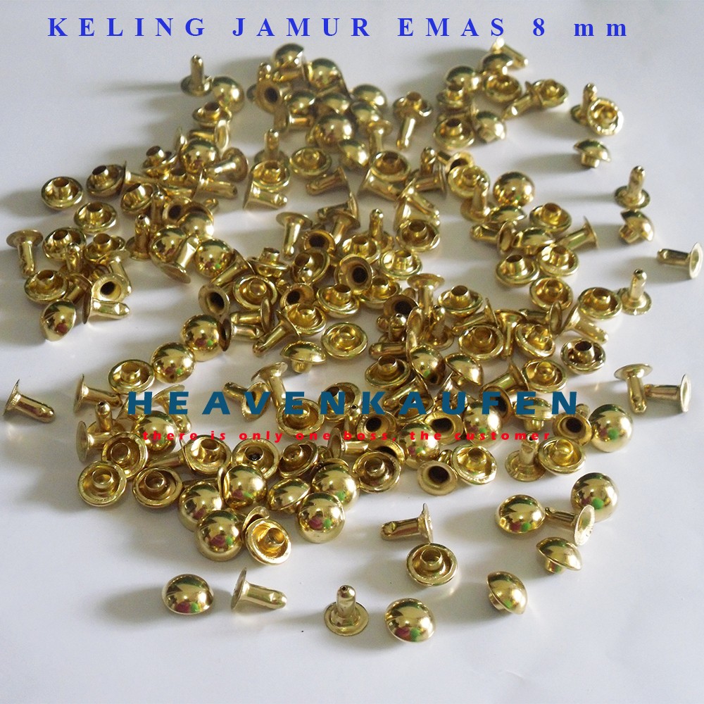 Keling Jamur 8 mm Gold/Emas